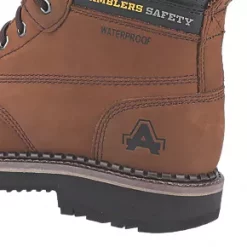 Discount 💯 Amblers AS233 Safety 🥾 Boots Brown Size 9 😍 -Amblers Workwear Sales Store 134JV A4