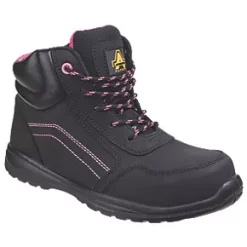 Cheapest 🎉 Amblers Lydia Metal Free Ladies Safety 🥾 Boots Black / Pink Size 5 🎉