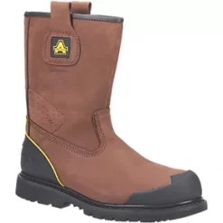 Cheap ⌛ Amblers FS223 Metal Free Safety Rigger 🥾 Boots Brown Size 11 ⭐